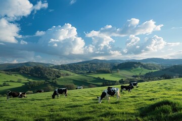 Picturesque Countryside with Grazing Cows