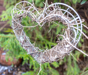 wooden heart, lovers, love, heart, Valentine's Day figurine,