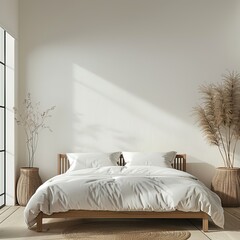bedroom with white bed