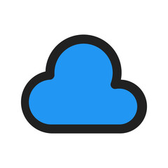 cloud line color icon