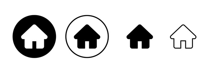 Home icon vector isolated on white background. House vector icon. Address