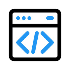 web development line color icon
