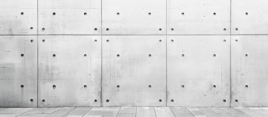 Texture of new white cement or concrete wall for background with smooth, pristine appearance.