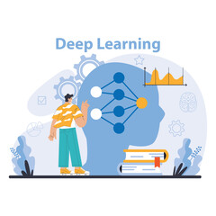 Ai model concept. Flat vector illustration.