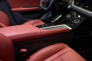Vehicle with seating and steering wheel, interior design