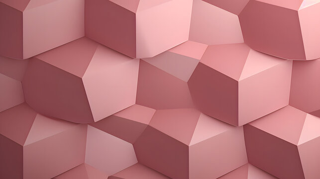 Octagon texture featuring dusty rose octagonal 3D geometric pattern for decorative design purposes.