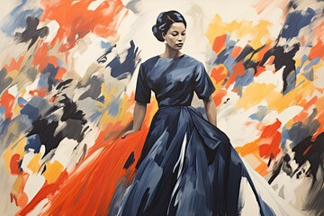 Fototapeta premium face, halloween, art, mask, woman, paint, horror, evil, scary, fashion, abstract, eyes, dark, skull, painting, beauty, makeup, head, carnival, red, black, color, model, hair, person, lady, make-up, pe