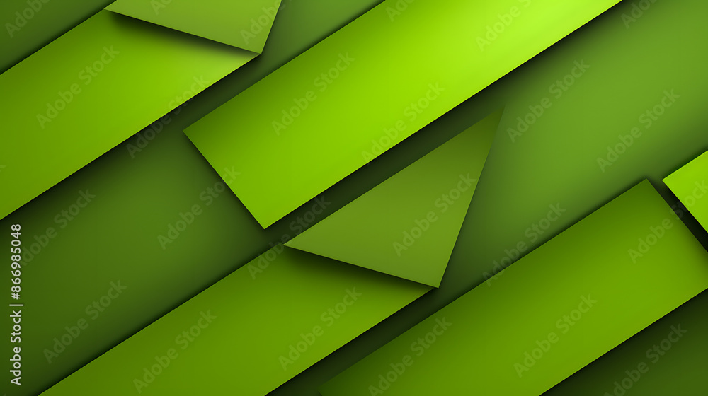 Poster rhombus pattern with lime green diamond in a 3d geometric design for modern aesthetic appeal.