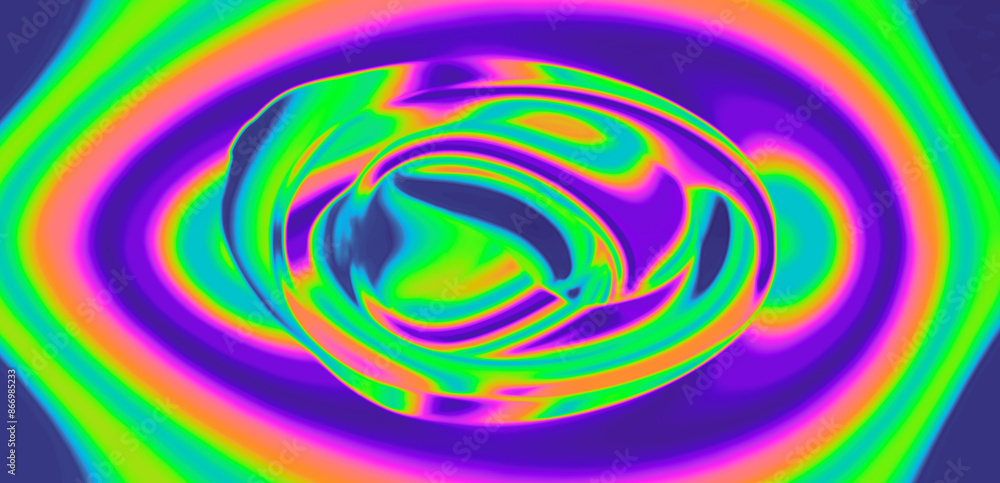 Aufkleber abstract background with blurred neon spots and circles. conceptual modern art.