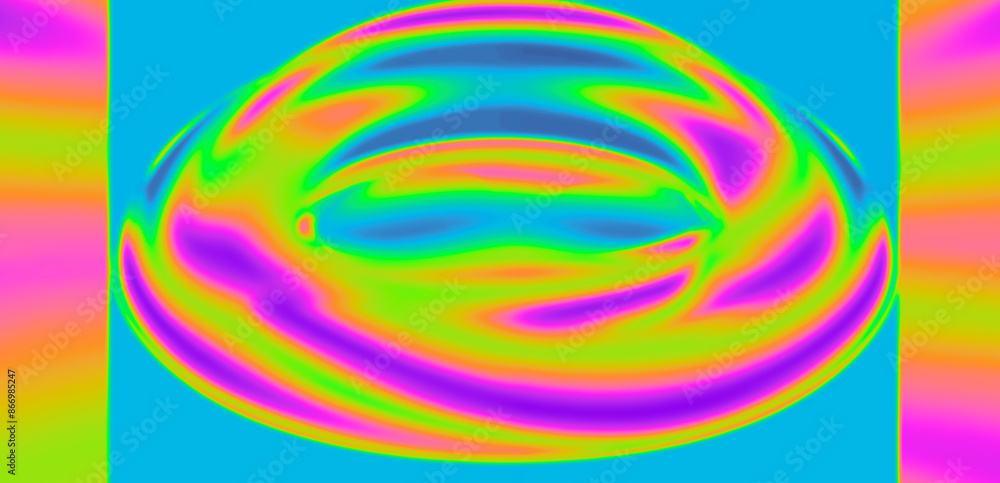 Poster abstract background with blurred neon spots and circles. conceptual modern art.