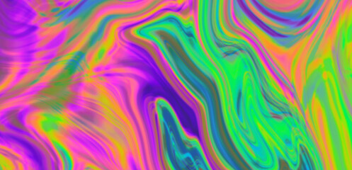 The bright neon texture of flowing colors.