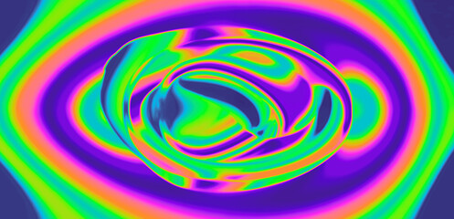 Abstract background with blurred neon spots and circles. Conceptual modern art.