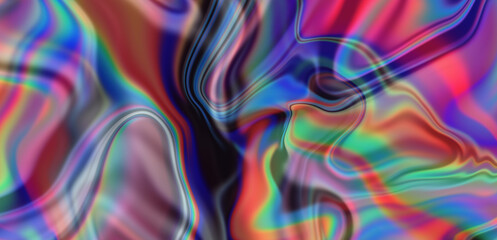 Abstract artistic background with neon acid colorful splashes of paint. Psychedelic trippy vivid texture.