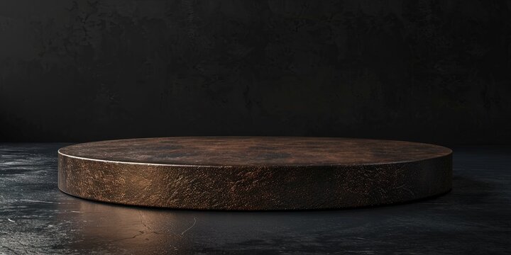 cabon fiber podium on black background