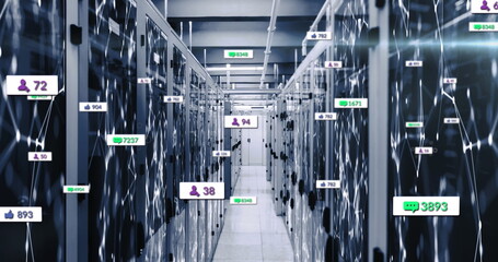 Image of data processing over computer servers
