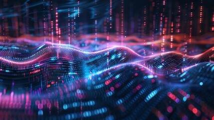 Obraz premium Audio AI, digital background with copy space. Modern background 