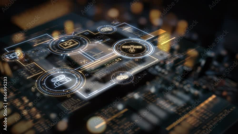 Poster animation about artificial intelligence in the digital space.