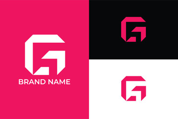 initial letter G modern abstract vector minimal elegant business logo, letter G arrow icon direction logo, letter GC C compass logo, letter C construction logo