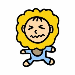 sticker of a cartoon baby human