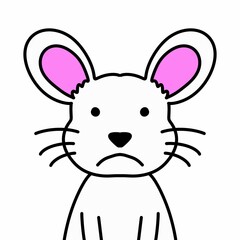 cute mouse cartoon isolated icon illustration design