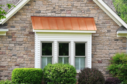 Copper Awning on Casement Window