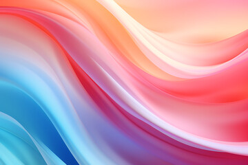 abstract background with smooth lines in blue, pink and yellow colors