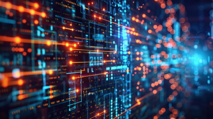 Obraz premium networks data transfer background, digital archives, sound