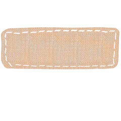 Rounded, rectangle, sackcloth texture, brown , Tailoring