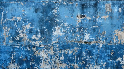 Obraz premium Texture of a blue wall with a worn out appearance