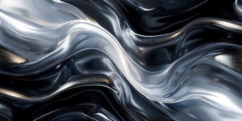 Fototapeta premium Abstract Smooth Wavy Strips Colorful Glass 3D Object abstract wallpaper