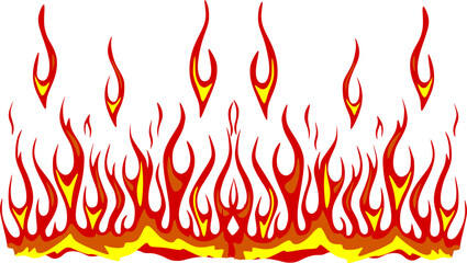 a red fire isolated on white