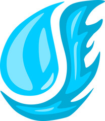 a blue fires isolated on white