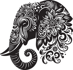 Elephant Silhouette vector illustration