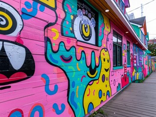 Obraz premium Colorful Graffiti Wall Art.