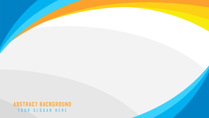 Abstract wavy blue and yellow background