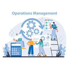 Strategy and management concept. Flat vector illustration.
