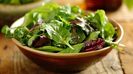 A nourishing bowl of wild greens handpicked from natures bounty and tossed with care.