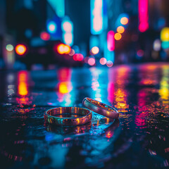Neon Wedding Rings