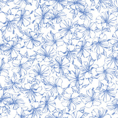 Beautiful tropical flowers seamless pattern,