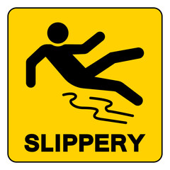 Slippery Symbol Sign,Vector Illustration, Isolate On White Background Label. EPS10
