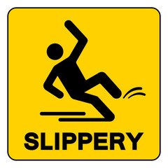 Slippery Symbol Sign,Vector Illustration, Isolate On White Background Label. EPS10