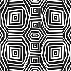 Geometric seamless black and white patterns