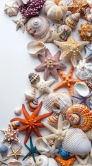 Obraz premium wonderful sea variety form center on white background