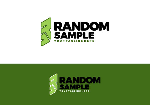 Premium vector logo concept letter RN for business agriculture or plantations background green and white	