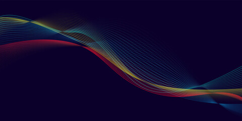 Modern colorful wave curve abstract presentation background. Basic RGB