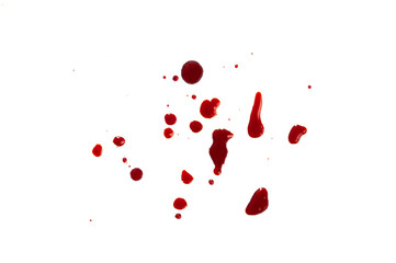 blood drop isolated on white