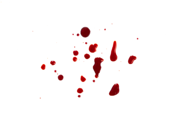 blood drop isolated on white