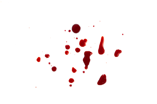 blood drop isolated on white