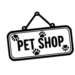 Pet shop logo icon, pet shop label sign  