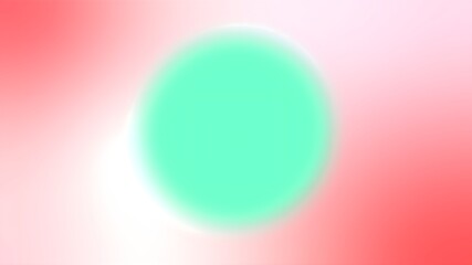 Abstract background with a blurred green circle on pink red white gradient and copy space for decoration